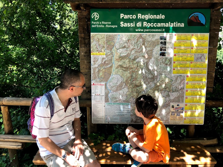 Mappa del parco dei sassi di roccamalatina